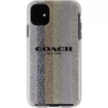 Coach Funda Protectora Para I 11 Con Purpurina, Color Plate.