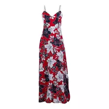 Maxidress Rojo Multicolor Dama 245-73