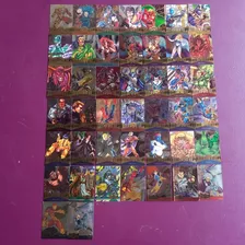 Coleção 44 Cards 1995 Fleer Marvel Metal Trading Cards Game