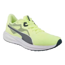 Tenis Puma Twitch Runner 628913 Textil Lima/negro 25/30