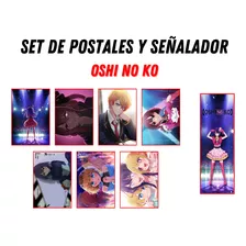 Set De 7 Postales Y Señalador- Oshi No Ko