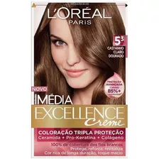 Tinta Loreal Imédia Excellence 5.3 Castanho Claro Dourado