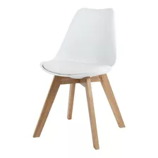 Sillas Eames Acolchada Tulip Comedor Clasica Blanco - Negro