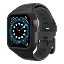 Pulso Estuche Spigen Liquid Air Pro | Compatible Apple Watch 6 5 4 Se Se2 | 44mm | Color Negro