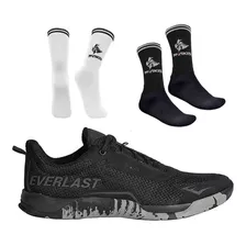 Tenis Feminino Masculino Everlast Esportes + 2 Pares Meias