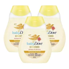 Kit3 Shampoos Hidratação Glicerinada Dove Baby Frasco 200ml
