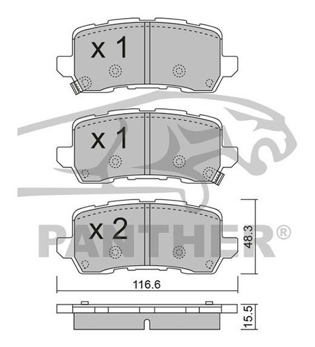 Balata Akebono Act1698 Tras Honda Odyssey 2019 Foto 3