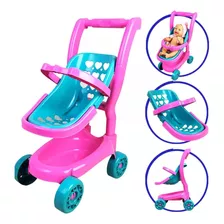 Carrinho Infantil Boneca Bebê Conforto Menina Desmonta