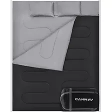 Canway Saco De Dormir Doble Con 2 Almohadas, Impermeable Lig