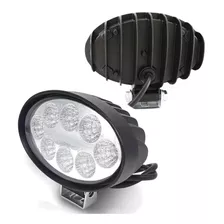 Farol Milha 8 Leds 24w 12v 24v Oval Carro Trator Caminhão