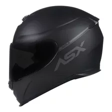 Capacete Asx Eagle Solid Preto Fosco + Viseira Fumê Tamanho Do Capacete 58-m