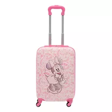 Maleta De Viaje Infantil Rodante Disney Minnie Mouse Pastels Color Rosa Pálido