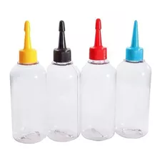 10 Frasco Pástico Refil De Tinta Com Bico Aplicador 100 Ml