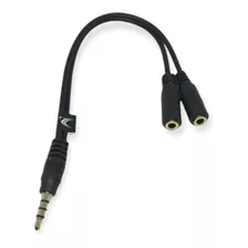 Cable 2 Hembra 3.5 Audífono Micrófono 1 Macho 3.5 Tripolar 
