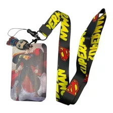 Portacredencial + Lanyard Superman Animado