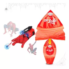 Kit Ovo Da Páscoa Ao Leite 150g Luva Lança Teia Homem Aranha