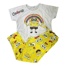 Pijama Largo Bob Esponja Para Adultos Y Adolescentes