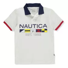 Polo Nautica Hombre Modelo Flags Blanco Talla S Nuevo