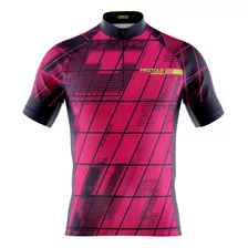 Blusa Para Ciclismo Masculino Uv+50 Pro Tour Grid Roxo