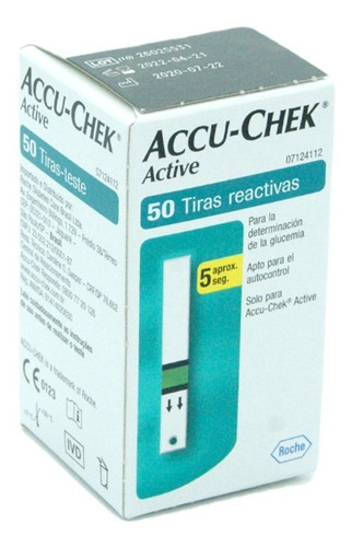 Tiras Reactivas Accu-chek Active 1 Frasco Con 50 Tiras Roche