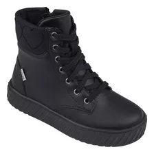 Bota Coturno Infantil Confortável Pampili Bless Preto 690018