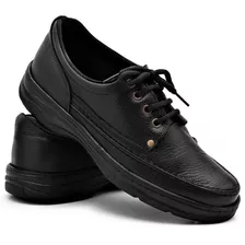 Sapato Conforto Anti-stress 24h Masculino Em Couro 4 Modelos