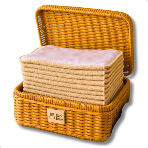 Kit 10 Absorvente Melton 6 Camadas Fralda Ecológica Lavável Gênero Sem Gênero