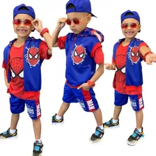 3 Peças Conjunto Infantil Juvenil Masculino Roupa Menino Top