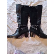 Botas De Cuero Negras