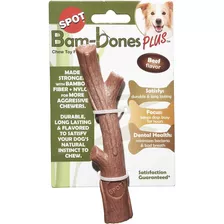 Bam Bones Hueso De Bamboo Rama Mordedor Grande Color Marrón Claro