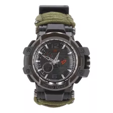 Reloj Paracord De Supervivencia Mendoza Mc-009 Verde Militar