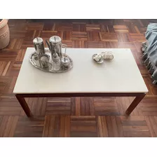 Mesa Ratona Estilo Danes Tapa De Marmol