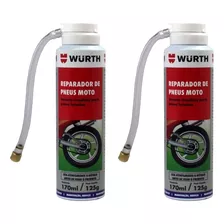 Spray Reparador De Pneu Furado Moto Wurth Instantâneo Com 2u