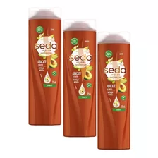 Kit 3 Shampoos Seda Recarga Natural Bomba De Nutrição 325ml