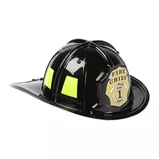 Casco De Bombero Aeromax Jr Negro Tamano Juvenil Ajustable