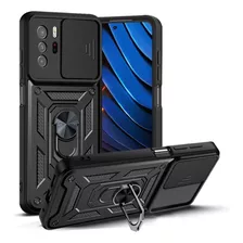 Funda Para Xiaomi Redmi Note 10 Pro Holder Protector Negro