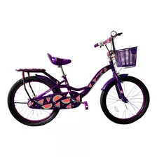Bicicleta Niña Rodado 20 Diseño Exclusivo -mundomotos.uy Color Violeta