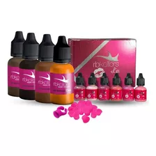 Kit 4 Pigmentos Rb Kollors 15ml Kit Lips 50 Batoques 1 Anel