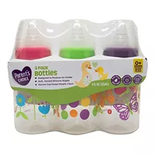 Mamaderas Botellas Sin Bpa De Parent's Choice, 5 Oz, 3 Unida