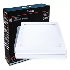 Kit 2 Painel Plafon Led Quadrado 24w Sobrepor Branco Frio