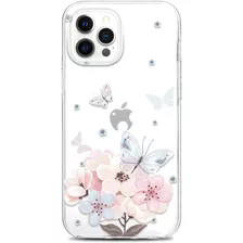 Funda Para iPhone 12 Pro Max, Rosa/flores/flexible/rigida