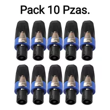 Conector Speakon Macho 4 Polos Pack De 10 Pzas