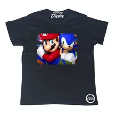 Polera De Niño Mario Vs Sonic