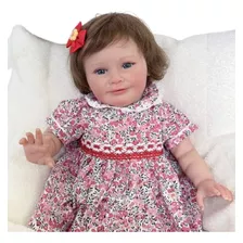 Boneca Bebê Reborn Perfeita Menina Olho Aberto Realista Tuty