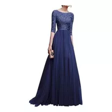 Elegantes Vestidos De Noche Largos De Encaje Para Mujer