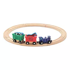 Juego De Trenes De Madera Con Forma De Animales De Granja De