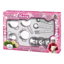 Cozinha Infantil Lucy Diversão Na Cozinha Inox 8900 Braskit Cor Prateado