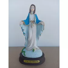 Imagem Nossa Senhora Das Gracas Escultura De Resina 15cm.