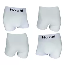 Kit 4 Cueca Boxer Branca Hoahi Premium Poliamida - Oferta