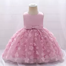 Vestido De Niña De Fiesta Mini-mi Guillermina Modelo Rosa V